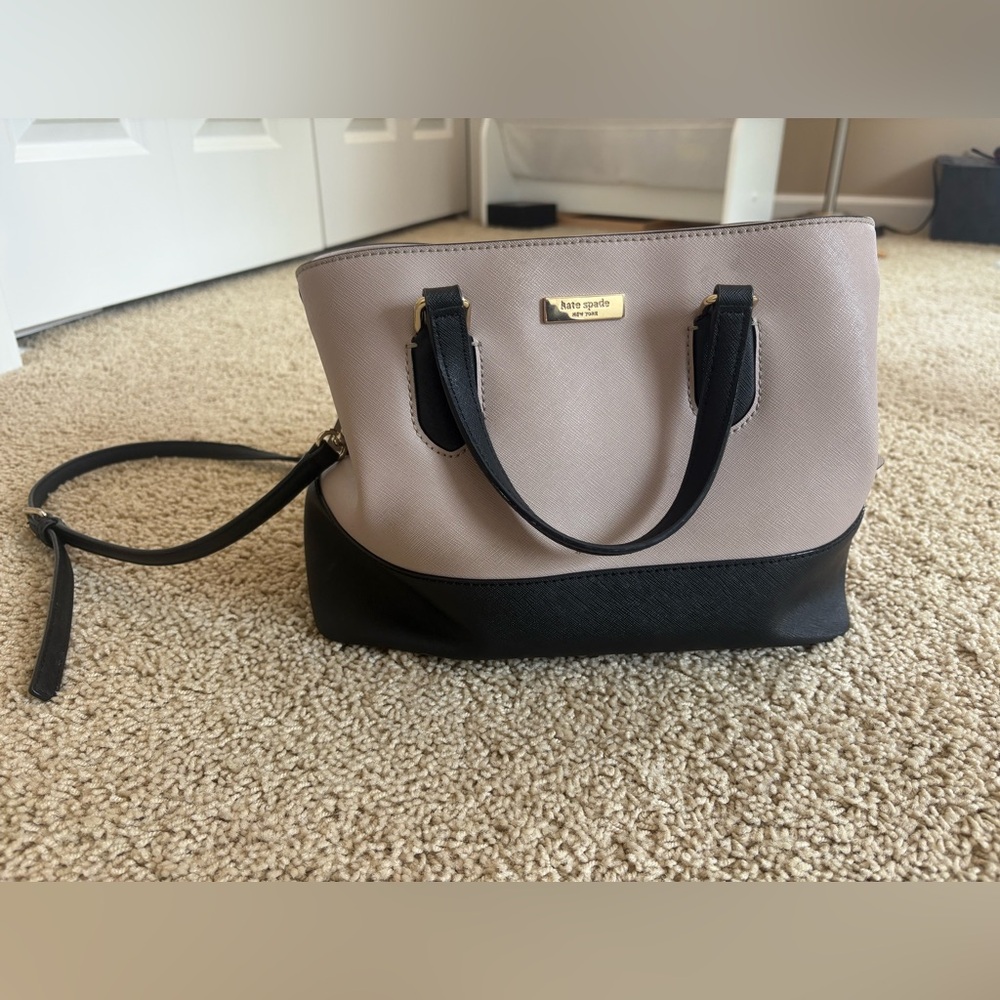 Kate Spade Black and Tan Satchel